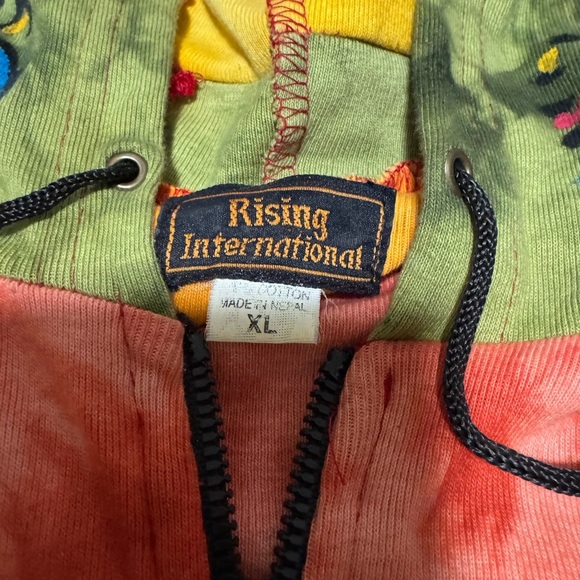 Rising International Multicolor Tie Dye Full Zip Boho jacket - Picture 5 of 7